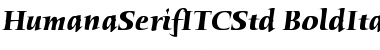 Download Humana Serif ITC Std Bold Italic Font