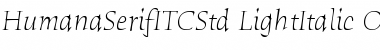 Download Humana Serif ITC Std Light Italic Font