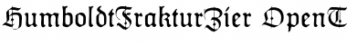 Download HumboldtFraktur Zier Regular Font