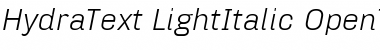 Download HydraText-LightItalic Regular Font