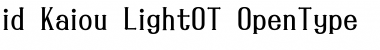 Download id-Kaiou-LightOT Regular Font
