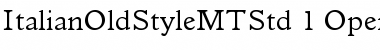 Download Italian Old Style MT Std Font
