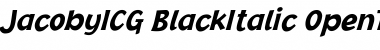 Download JacobyICG BlackItalic Font