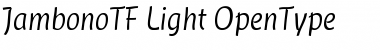 Download JambonoTF-Light Regular Font