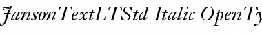 Download Janson Text LT Std Font