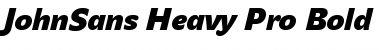 Download JohnSans Heavy Pro Bold Italic Font