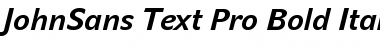 Download JohnSans Text Pro Bold Italic Font