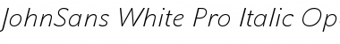 Download JohnSans White Pro Italic Font