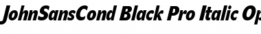 Download JohnSansCond Black Pro Italic Font