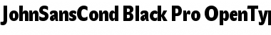 Download JohnSansCond Black Pro Font