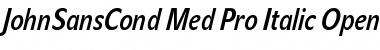 Download JohnSansCond Med Pro Italic Font