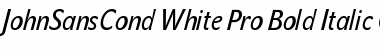 Download JohnSansCond White Pro Bold Italic Font