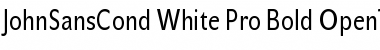 Download JohnSansCond White Pro Bold Font