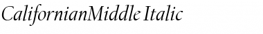 Download CalifornianMiddle Italic Font