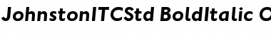 Download Johnston ITC Std Bold Italic Font