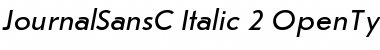 Download JournalSansC Italic Font