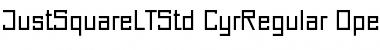 Download Just Square LT Std Cyrillic Regular Font