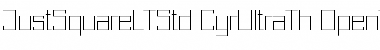 Download Just Square LT Std Cyrillic Ultra Thin Font