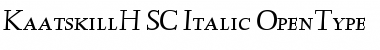 Download KaatskillH-SC-Italic Font