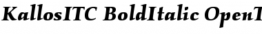 Download Kallos ITC Bold Italic Font