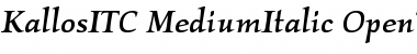 Download Kallos ITC Medium Italic Font