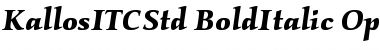 Download Kallos ITC Std Bold Italic Font
