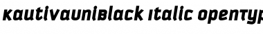 Download KautivaUni Black Italic Font