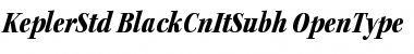 Download Kepler Std Black Condensed Italic Subhead Font