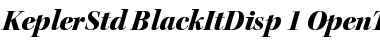 Download Kepler Std Black Italic Display Font