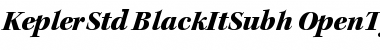 Download Kepler Std Black Italic Subhead Font