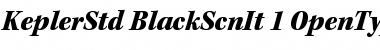 Download Kepler Std Black Semicondensed Italic Font