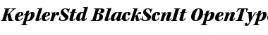Download Kepler Std Black Semicondensed Italic Font