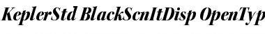 Download Kepler Std Black Semicondensed Italic Display Font