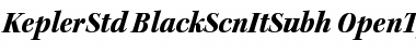 Download Kepler Std Black Semicondensed Italic Subhead Font