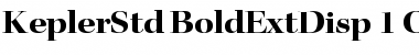 Download Kepler Std Bold Extended Display Font