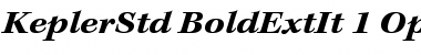 Download Kepler Std Bold Extended Italic Font