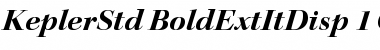 Download Kepler Std Bold Extended Italic Display Font