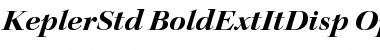 Download Kepler Std Bold Extended Italic Display Font