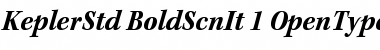 Download Kepler Std Bold Semicondensed Italic Font
