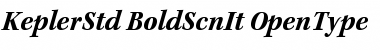 Download Kepler Std Bold Semicondensed Italic Font