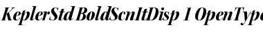 Download Kepler Std Bold Semicondensed Italic Display Font