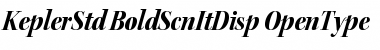 Download Kepler Std Bold Semicondensed Italic Display Font
