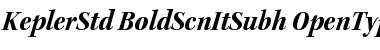 Download Kepler Std Bold Semicondensed Italic Subhead Font
