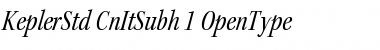 Download Kepler Std Condensed Italic Subhead Font