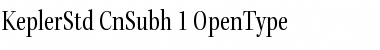 Download Kepler Std Condensed Subhead Font