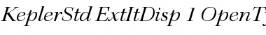Download Kepler Std Extended Italic Display Font