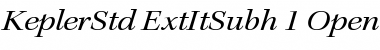 Download Kepler Std Extended Italic Subhead Font