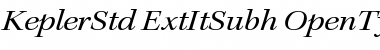 Download Kepler Std Extended Italic Subhead Font