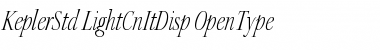 Download Kepler Std Light Condensed Italic Display Font