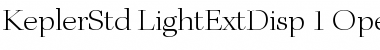 Download Kepler Std Light Extended Display Font